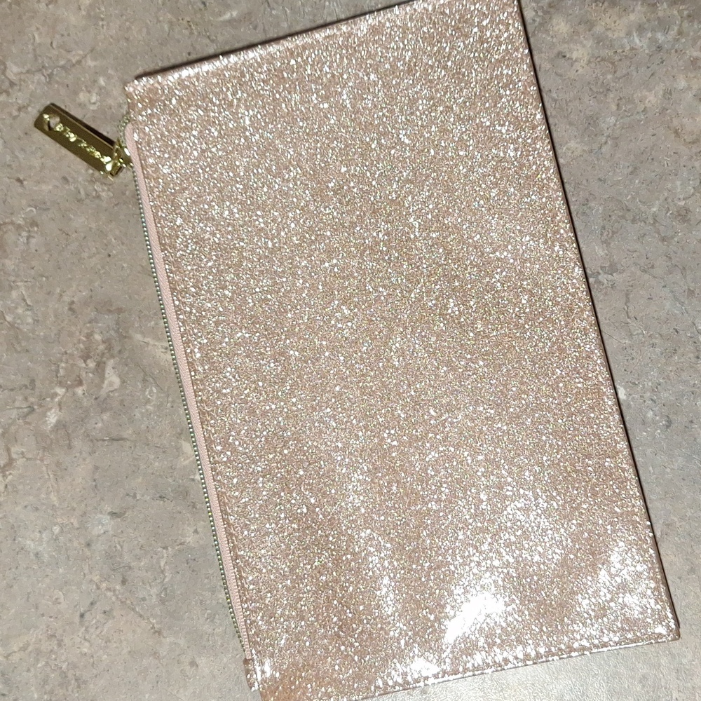 Betsey Johnson Rosegold Glitter Clutch